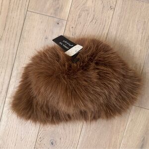 Free People Brown Faux Fur Hat